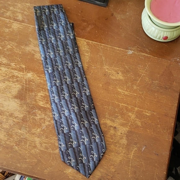 Linea Uomo Blue Silk Tie - Picture 1 of 5